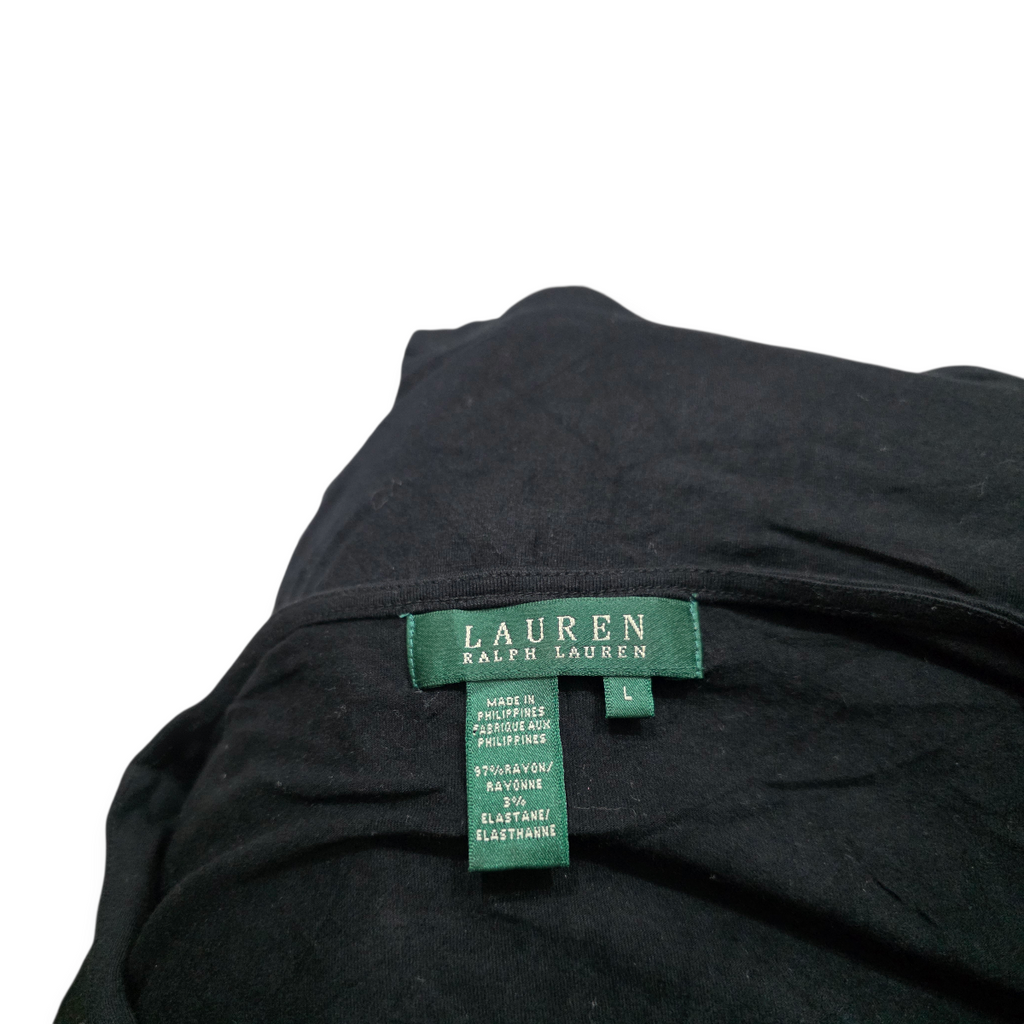 Blusa Ralph Lauren Grande L Sin Mangas Color Negro