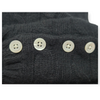 Poncho Suéter Ralph Lauren Lana/cashmere Negro S/m