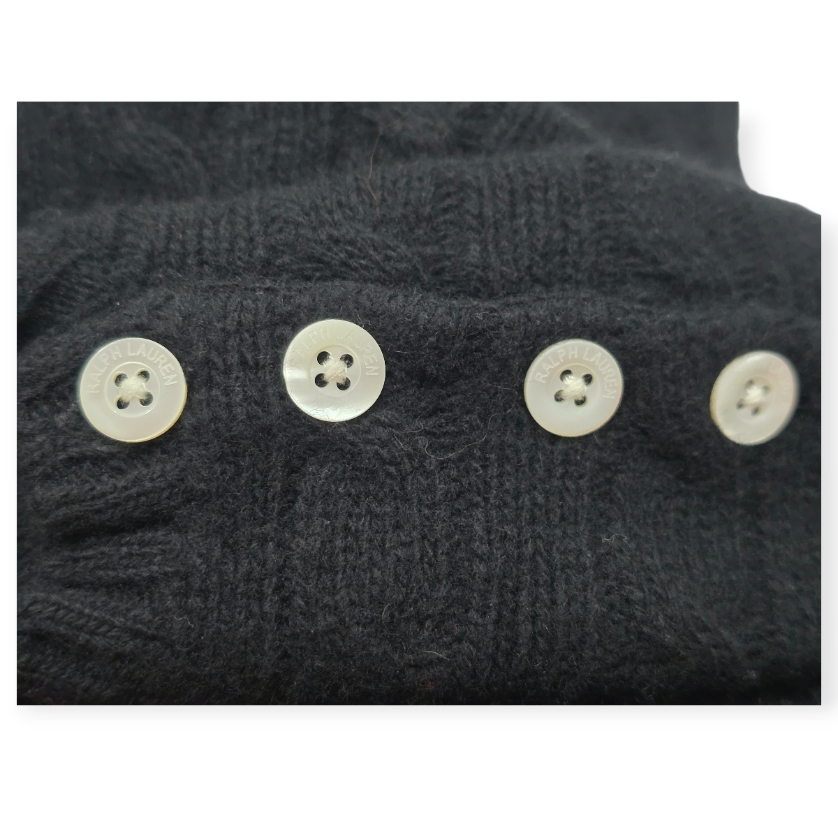Poncho Suéter Ralph Lauren Lana/cashmere Negro S/m