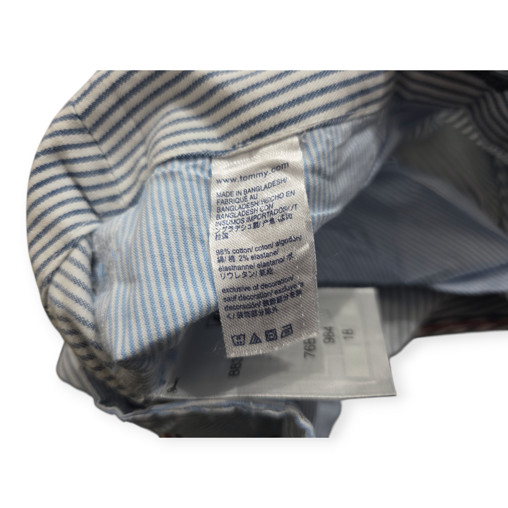 Short Tommy Hilfiger Talla 18 Azul Con Blanco Rayado