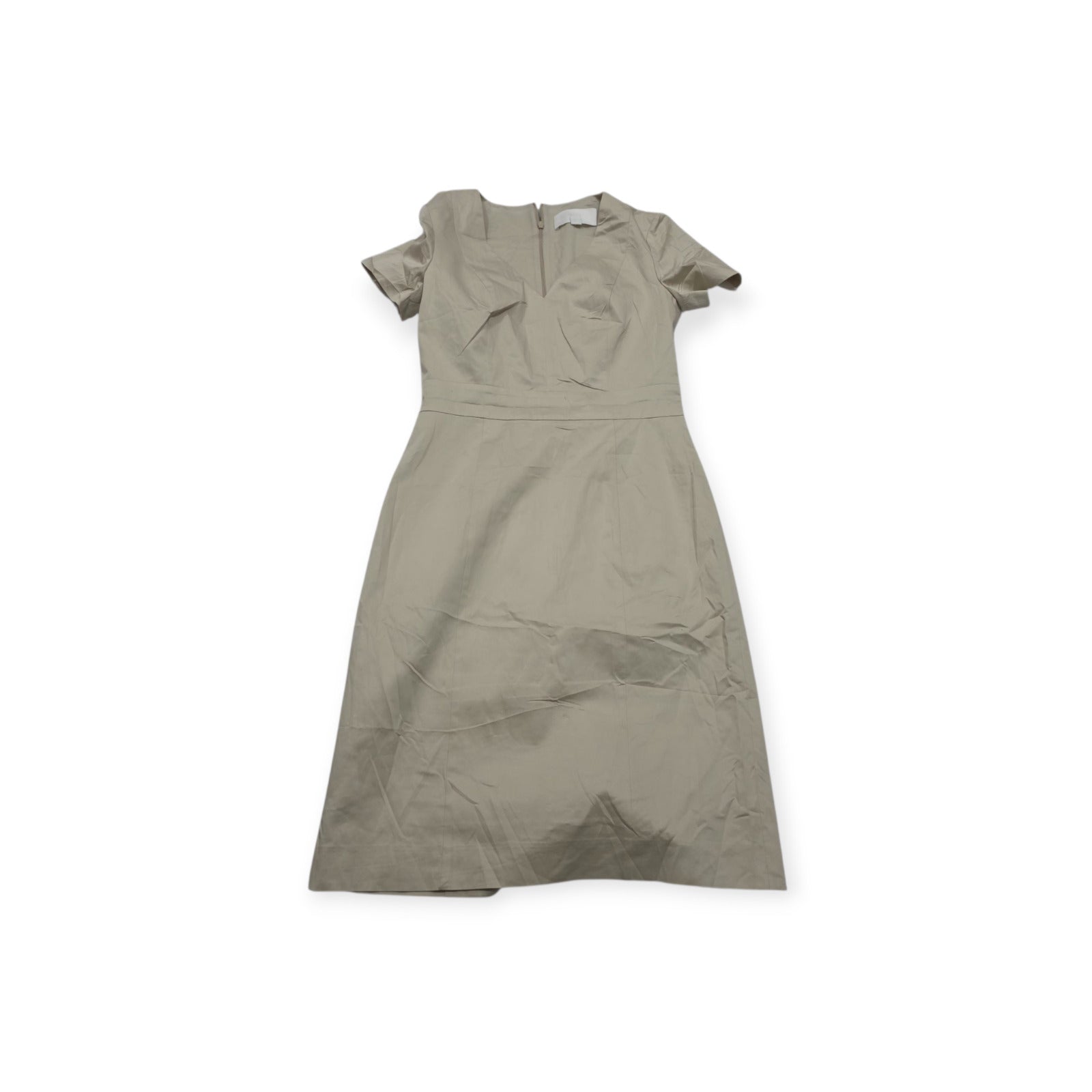 Vestido Hugo Boss Cafe Claro Talla 2 Manga Corta