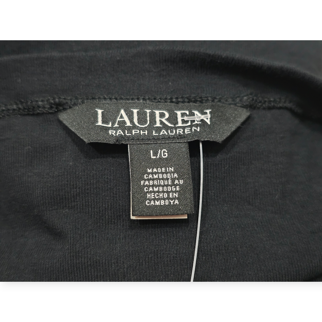 Playera Ralph Lauren Manga Corta De Algodón Suave Negro