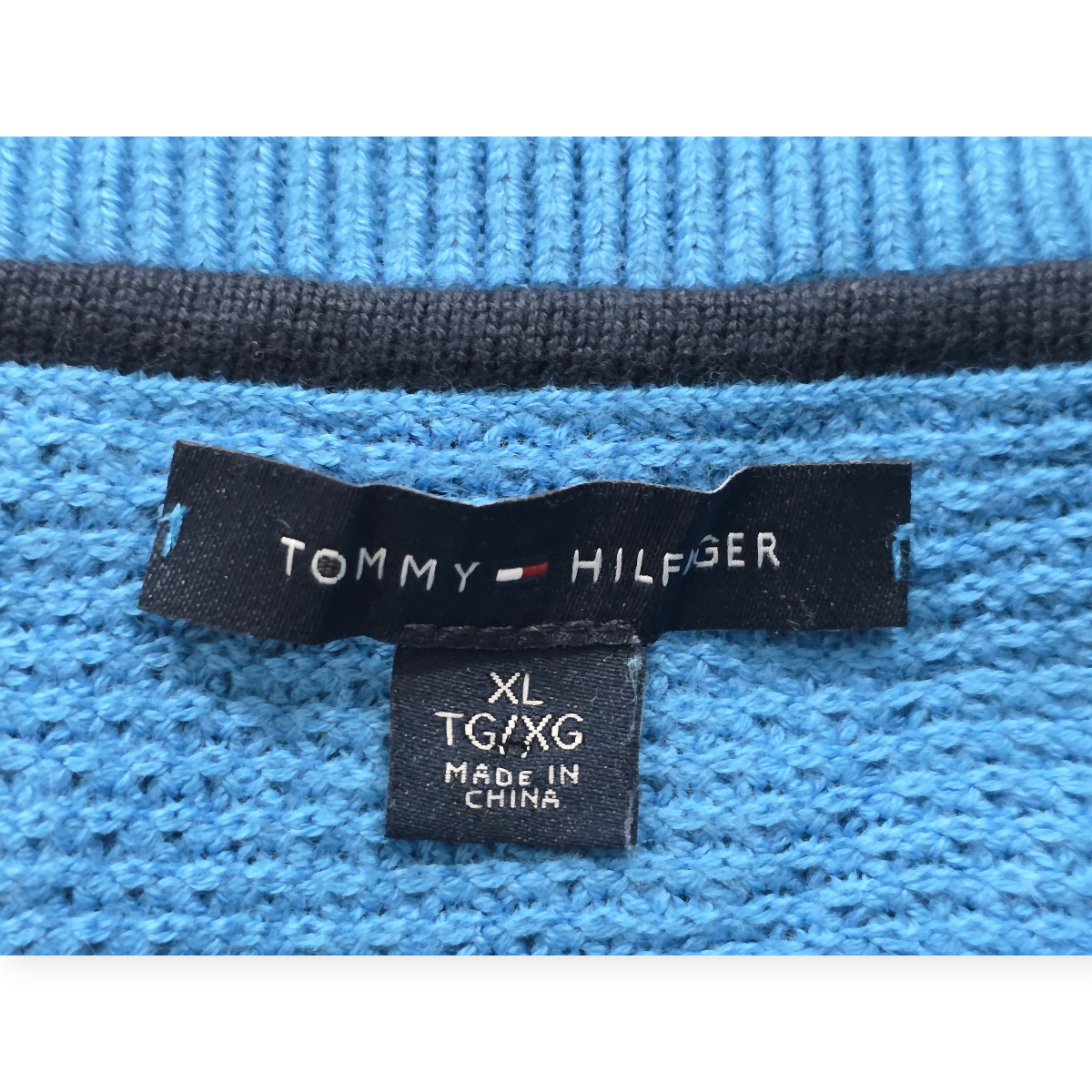 Sueter Tommy Hilfiger Xgrande Xl Azul A 2 Tonos De Mujer