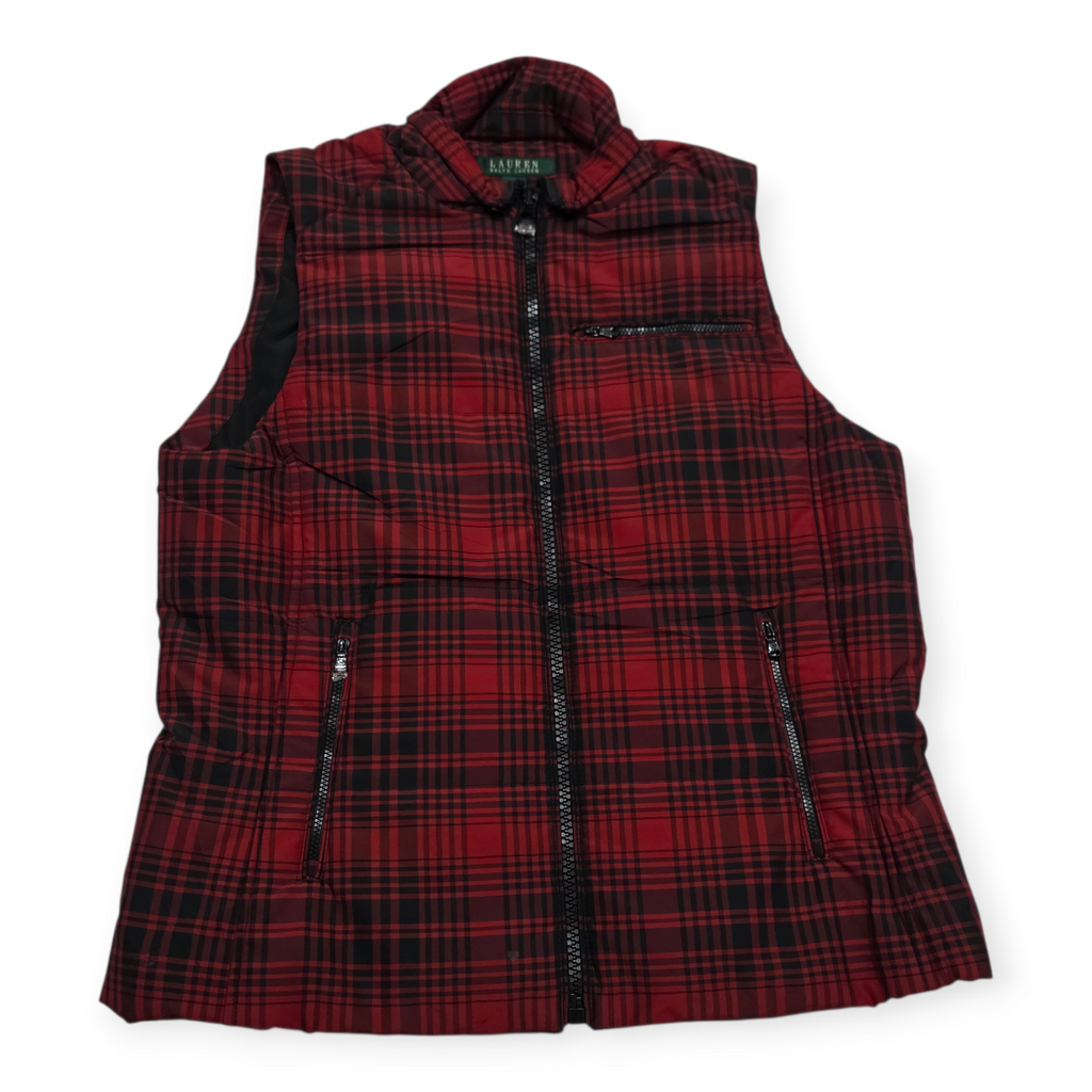 Chaleco Acolchado Ralph Lauren Cuadrorojo Mdetalles En Tela