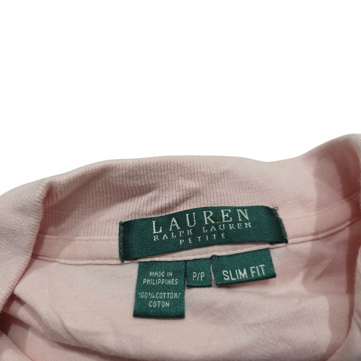 Playera Ralph Lauren Petite Color Rosa Claro Slim Fit