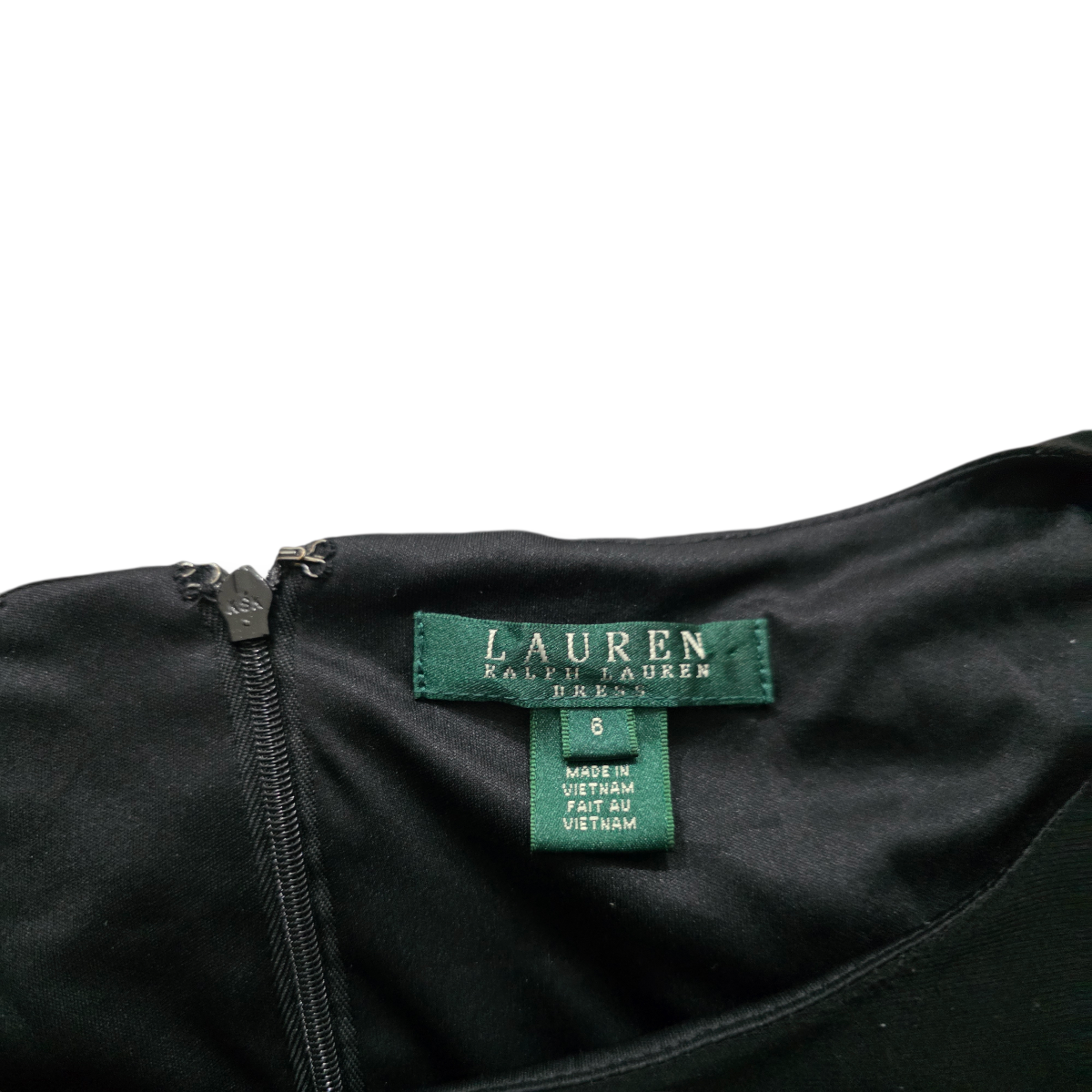 Vestido Ralph Lauren Talla 6 Color Negro Con Falda Blanca