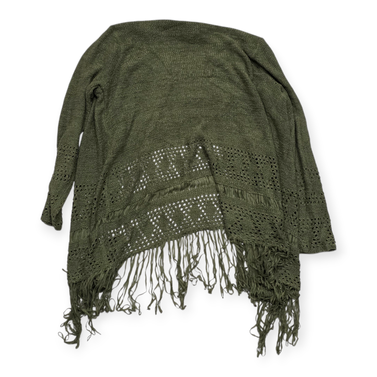 Cardigan Michael Kors Verde Flecos Tejido Calado Talla S